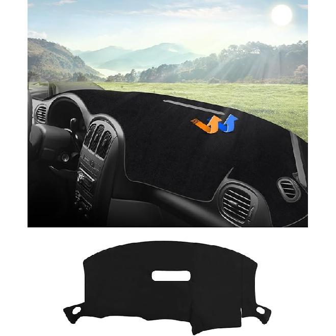 Autorder Dashboard Cover Mat For 2002-2005 Dodge Ram 1500 & 2003-2005 2500/3500 Accessories Dash Cover Flannel Dash Mat Sunshade Glare UV Rays