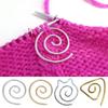 1pc Stainless Steel Spiral Knitting Needles Crochet Pin Bent Tapestry Needles For Stitch Holder Weave Sewing Accessories