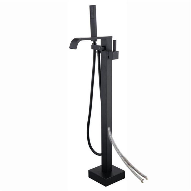 Tuqiu смеситель для ванны + ручной душ, отдельно стоящие розово-золотые смесители для ванны, напольный или настенный смеситель для ванны