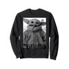 Star Wars The Mandalorian The Child Black & White Portrait Sweatshirt - Official Grogu Baby Yoda Crewneck Pullover