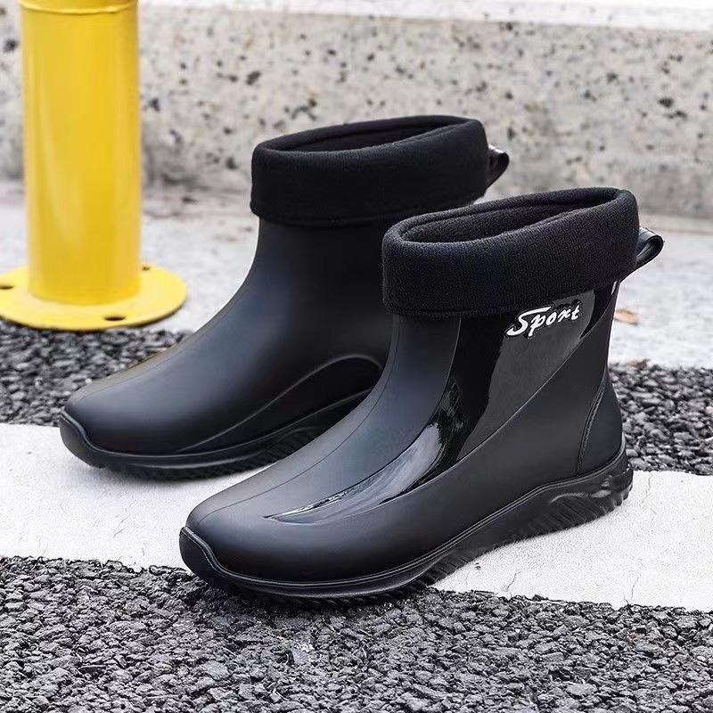 Мужские резиновые сапоги, обувь для шеф-повара, обувь для рыбалки, повседневная водонепроницаемая удобная модная нескользящая прочная износостойкая трендовая обувь большого размера