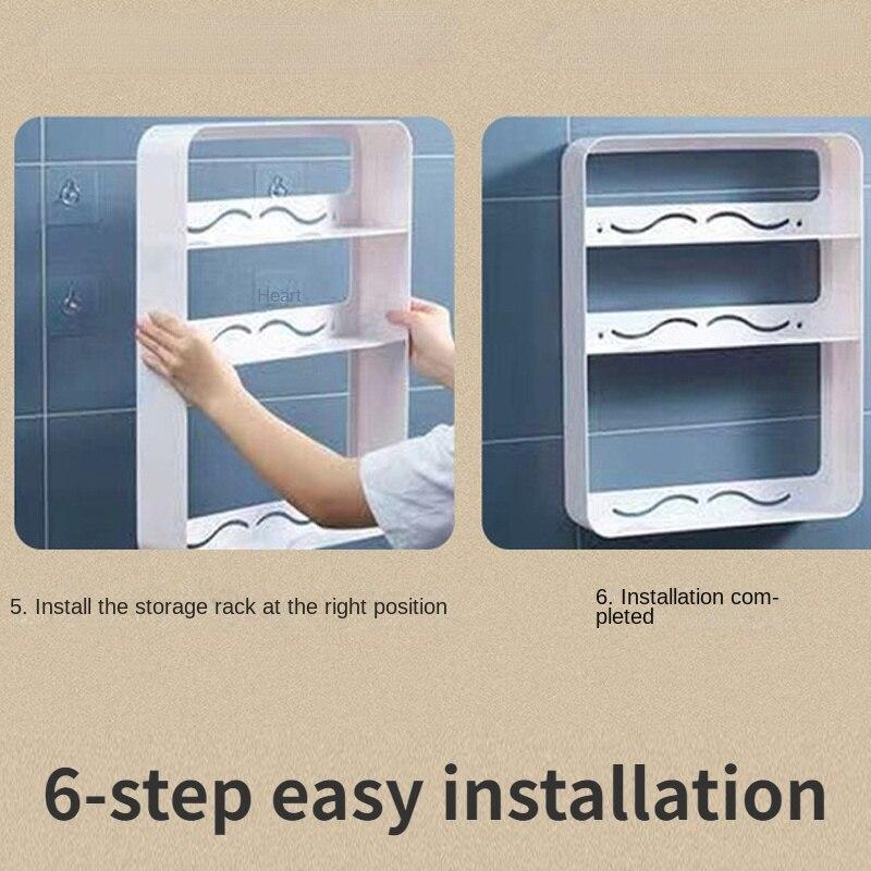 Настенная полка для унитаза, умывальник, настенная неперфорированная полка для хранения туалетной косметики