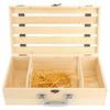 Wood Red Wine Box Hollow Out Straight Bar Wine Gift Box Container for 2 Bottles of Wine
