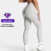 Calça de Yoga Feminina TEVEO Sem Costura com Estampa de Leopardo de Cintura Alta com Controle de Barriga e Levanta Bumbum