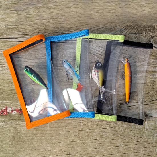 Обертка для рыболовной приманки из прозрачного ПВХ, чехол для крючка удочки, застежка, держатель рыболовной приманки, защитный чехол для хранения рыболовных принадлежностей