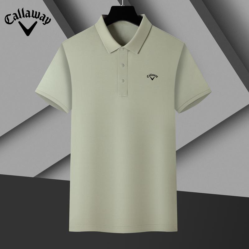 Callaway 2025 Летняя вышивка Гольф Бизнес Отдых Спорт Ледяной бисер Хлопок Ледяной чувствительный волокна Поло Рубашка