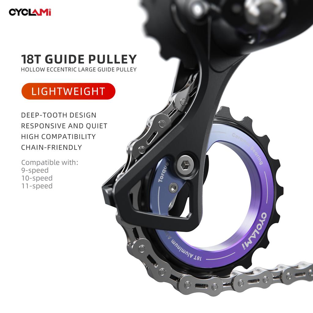 18T MTB Велосипед Задний Переключатель Направляющее Колесо 9/10/11 Скоростей Керамический Подшипник Ролик Дорожный Велосипед Направляющий Ролик Велосипедные Запчасти