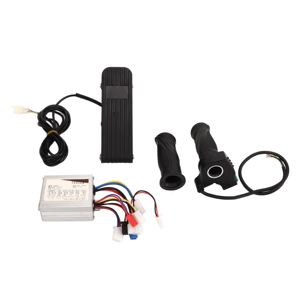 48V 500W Electric Bicycle Brushed Controller Electric Bike Conversion Kit with 4 Speed Throttle Grip Throttle Pedal