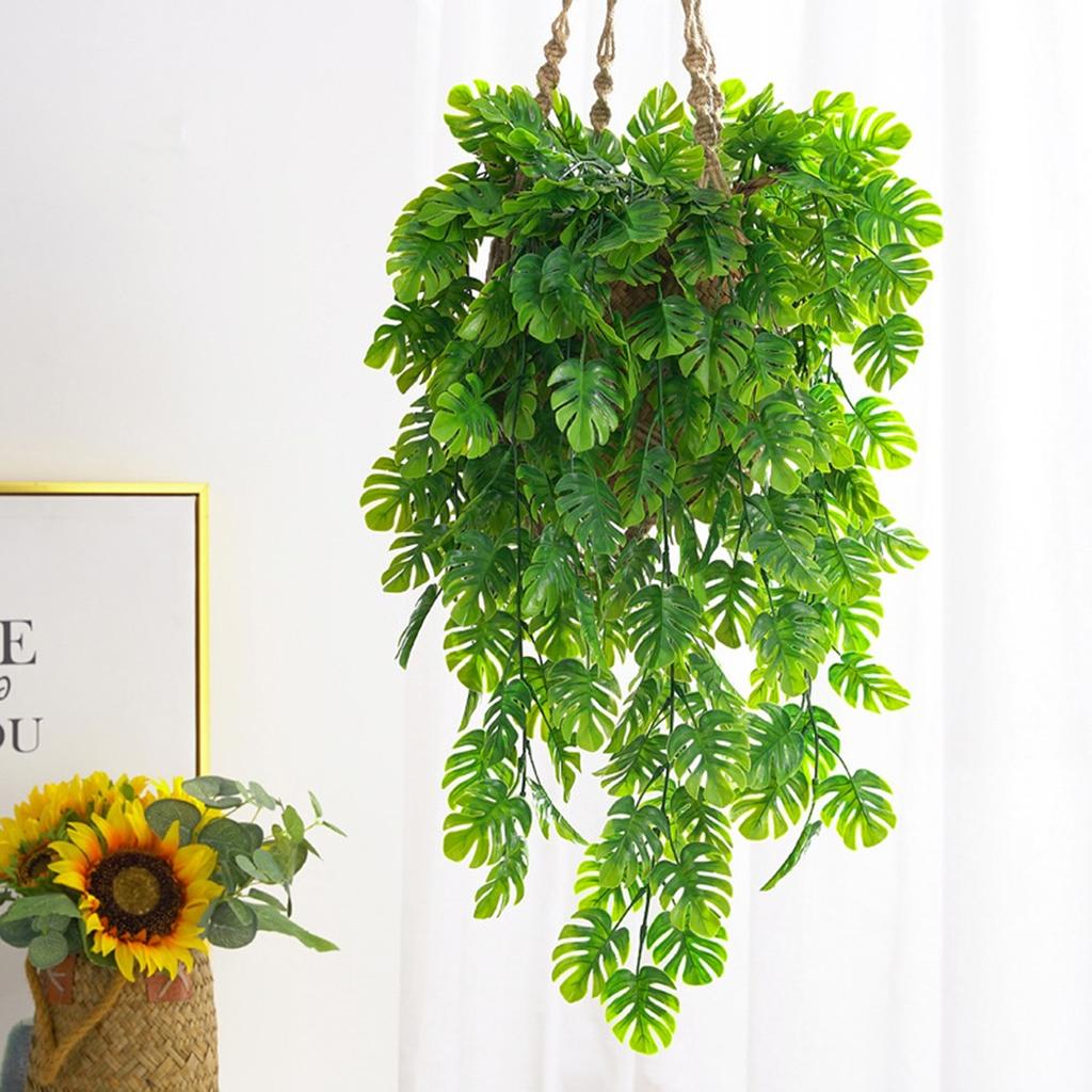 Artificial Hanging Vine Wall Hanging Green Plant Plastic Uv-resistent