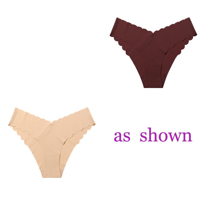 TERMEZY 2 шт./лот, женские сексуальные трусики из ледяного шелка, эластичное нижнее белье с низкой посадкой, женское нижнее белье, стринги, удобные стринги с волнистым краем, нижнее белье