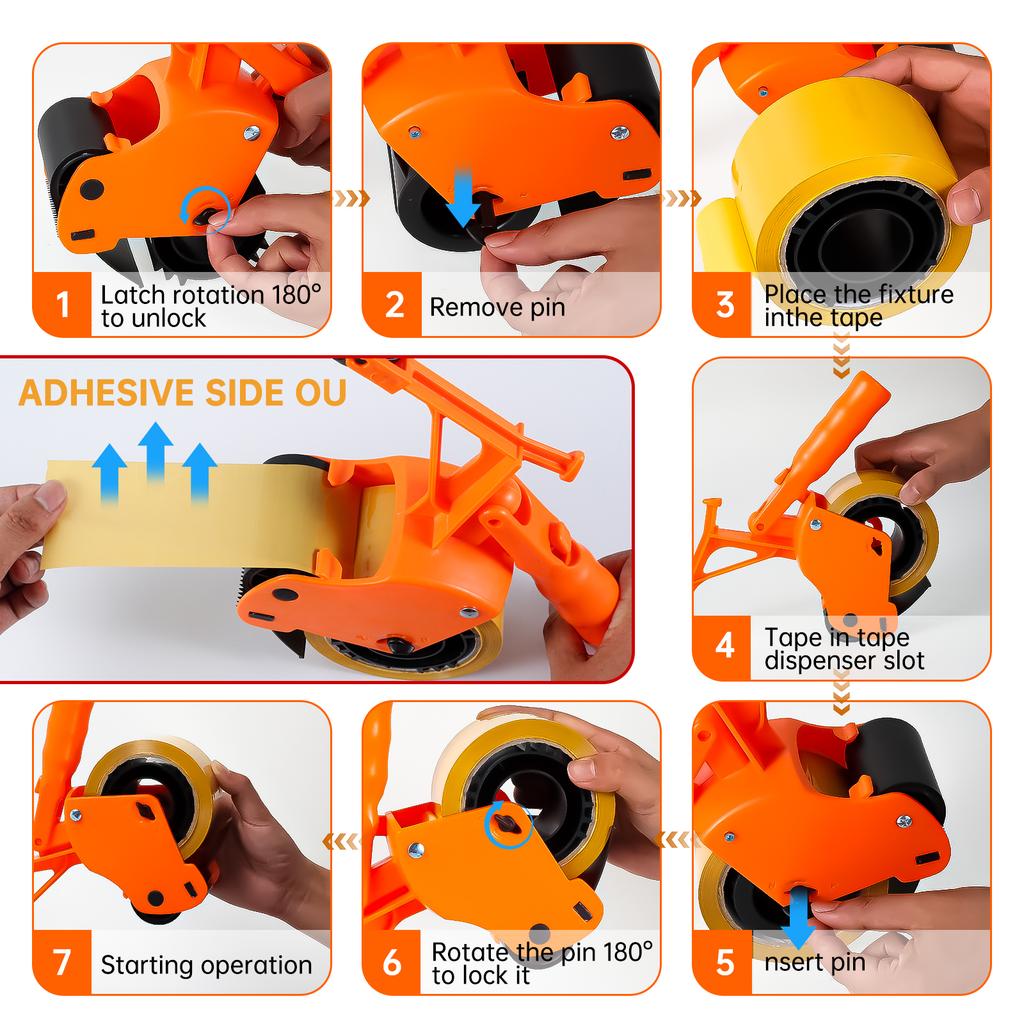 Напольный аппликатор ленты Ручной толкатель Ленточный разметочный инструмент Многоразовая лента Склеивающая Разметочная машина для разметки проезжей части, прохода