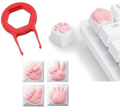 Симпатичный набор клавиш Cat Paw Custom Keycap Set, сменная клавиша Cat Paw, Rock Paper Scissors, все 6 типов, чехол для инструментов для снятия [COOLPIPIT] и