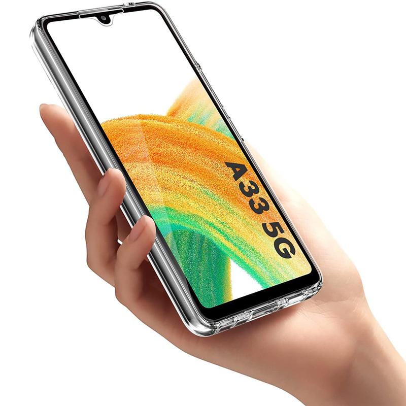 Двойной прозрачный силиконовый чехол на 360° для Samsung Galaxy A53 A73 A33 A22 A13 A52S A12 A51 S21 S22 Redmi Note 11 10C iPhone 13 12 11 Pro Max передняя задняя крышка