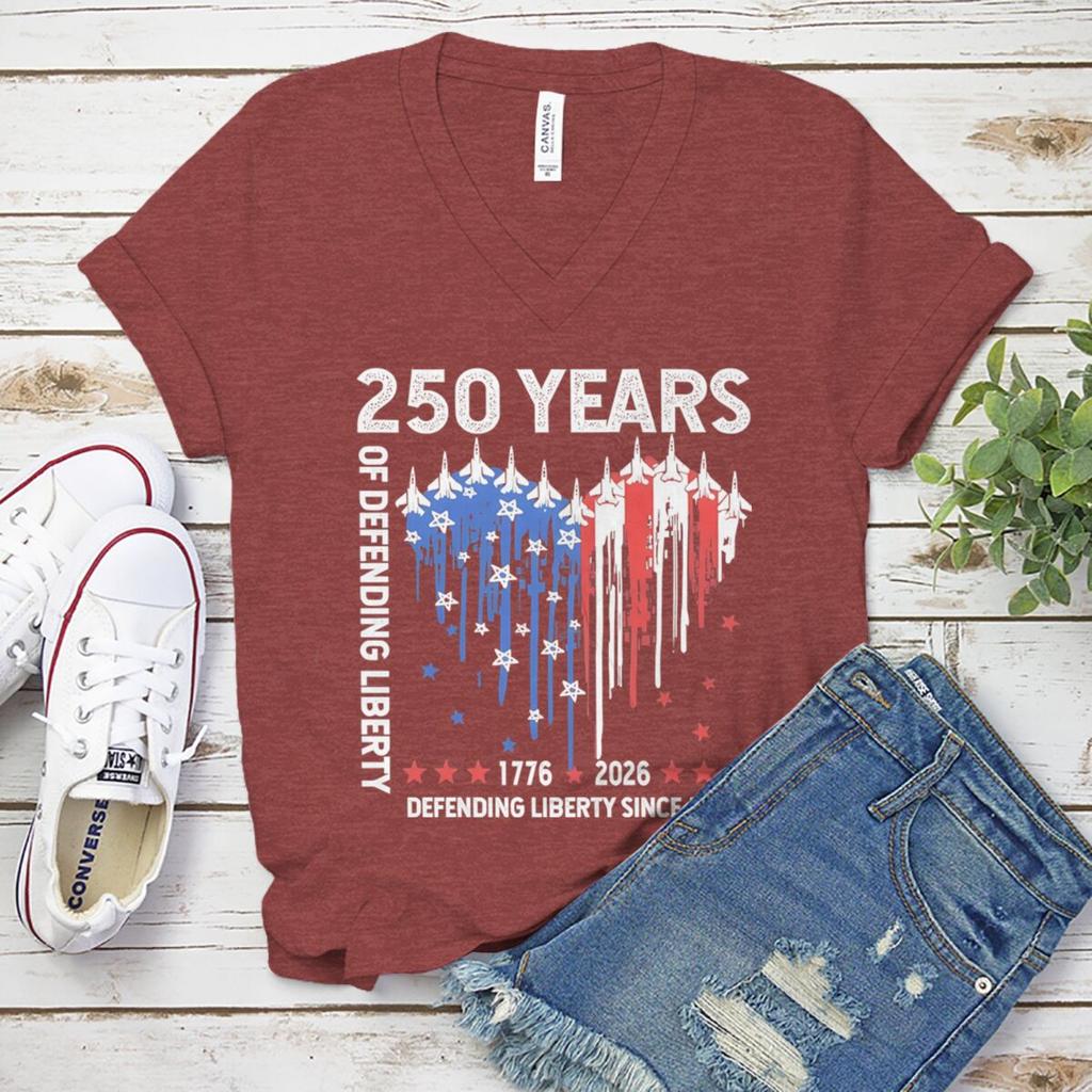 Fourth of July Shirt for Women 250th America Anniversary TShirt USA Flag Heart Design Graphic Tee Top Gift T-shirts