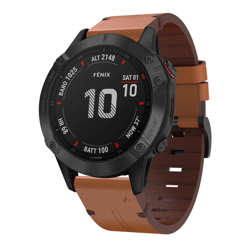 Ремешок для часов 20 мм, 22 мм, 26 мм, кожаный ремешок для Garmin Fenix ​​6/6X/6S, быстросъемный, удобный ремешок для часов для Garmin Fenix ​​5/5 Plus