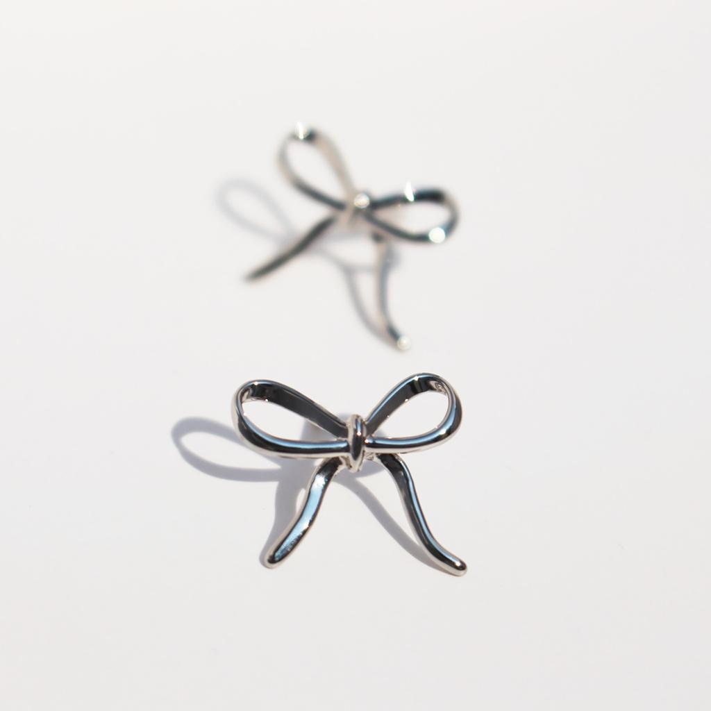 Copper-Plated Real Gold Exquisite Small Bow Stud Earrings Female Simple Student Daily Commute Versatile Temperament Earrings 346