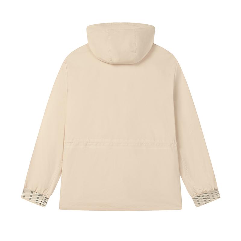 Fila Lifestyle Emerald Versatile Fashion Simple Hooded Long Sleeve Jacket Women Jackets Light-Gray Orange F11W514703F-OR