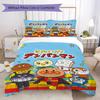 Bread-man style cartoon Pattern Bedding,Quilt Set Quilt Cover Pillowcase Home Birthday Gift (1*duvet cover+2*pillowcase,without core)ZSJT0917321