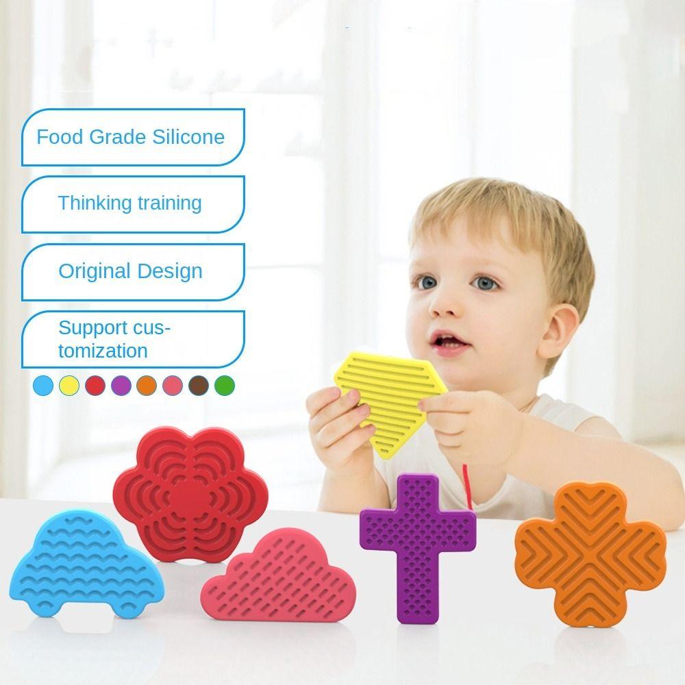 6 шт./набор текстурированных детских сенсорных камней, расслабляющих текстурированных камней для беспокойства, рождественский подарок