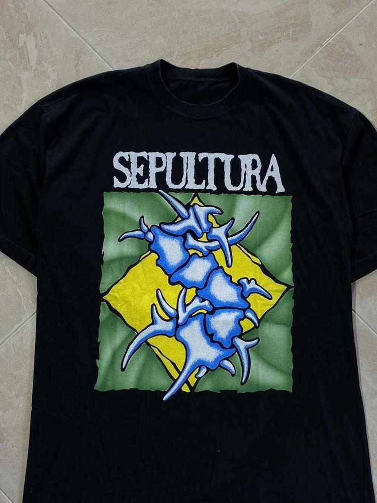 Sepultura Бразильская рок-группа Черная Унисекс Полный размер Футболка 1F2202 Унисекс Футболка