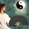 Китайский складной веер, однотонный, удобная ручка, плавное открытие, закрытие, веер для тай-чи, элегантный аксессуар для классического танца