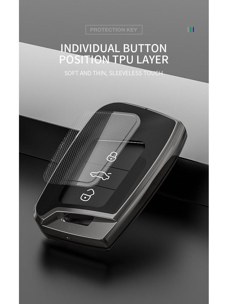 Volkswagen Key Case for Magotan, Passat CC, Tiguan L, Teramont X, Lavida, Magotan B8 - Car Key Shell with Buckle