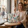 Floral Printed Tote Bag for Women Casual Daily Shoulder Bag Lightweight Fashion Handbag for Shopping Travel