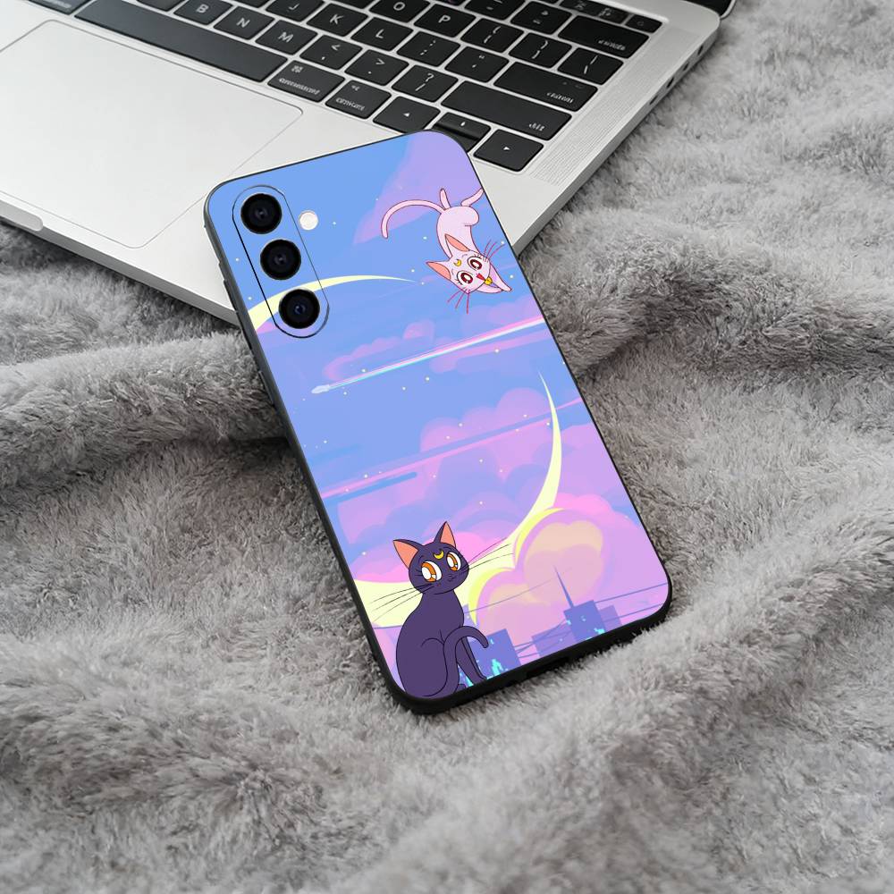 Черный мягкий силиконовый чехол для телефона S-Sailor- Moon для Samsung Galaxy A73, A71, A72, A70, A53, A52, A51