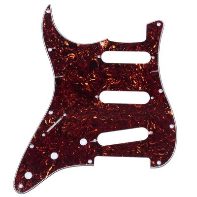 Musiclily SSS 11-отверстий Леворукий Американский/Мексиканский Stratocaster Гитара Пикгард, 4-слойный Черепаховый