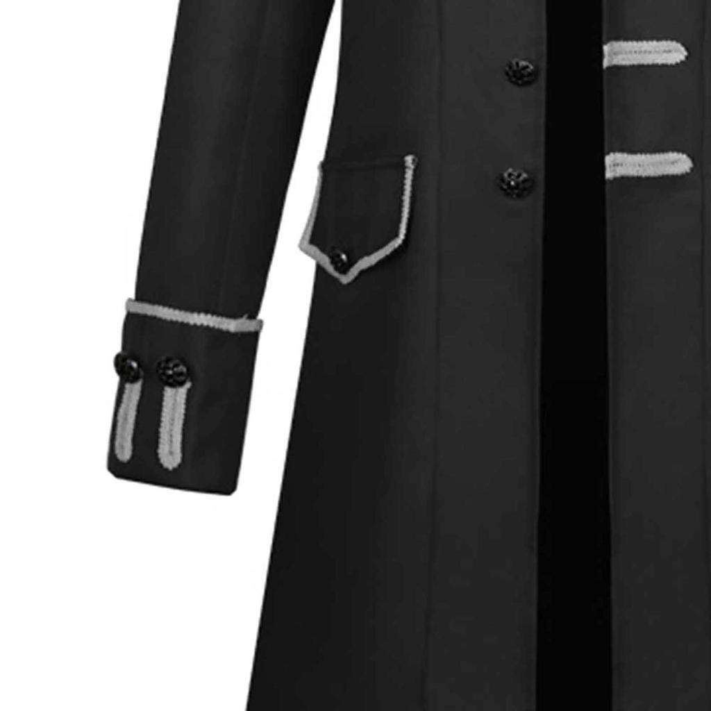 Хэллоуин Мужчины Зима Теплый Винтаж Фрак Куртка Пальто Верхняя Одежда Пуговицы Пальто