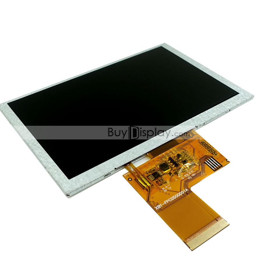 5" TFT LCD Display Screen, 800x480 Dot Matrix, Optional Touchscreen