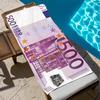 Пляжное полотенце с банкнотой Евро 500, Современное, Быстросохнущее, Мягкое, Впитывающее, для Путешествий, Тренажерного зала, Спа, Душа, Кемпинга, Бассейна, Подарок на Отпуск