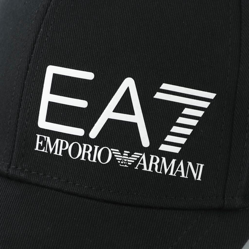 Emporio Armani EA7 Women's Cap, Black, White, Logo, Size S [Parallel Import]