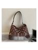Hobo Bag Women PU Black Polka Dot Daily Commute