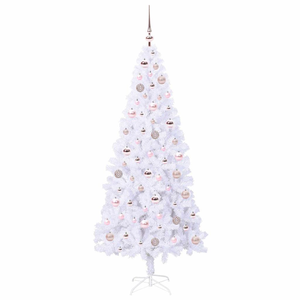 Artificial Christmas Tree White 180 cm PVC and Steel