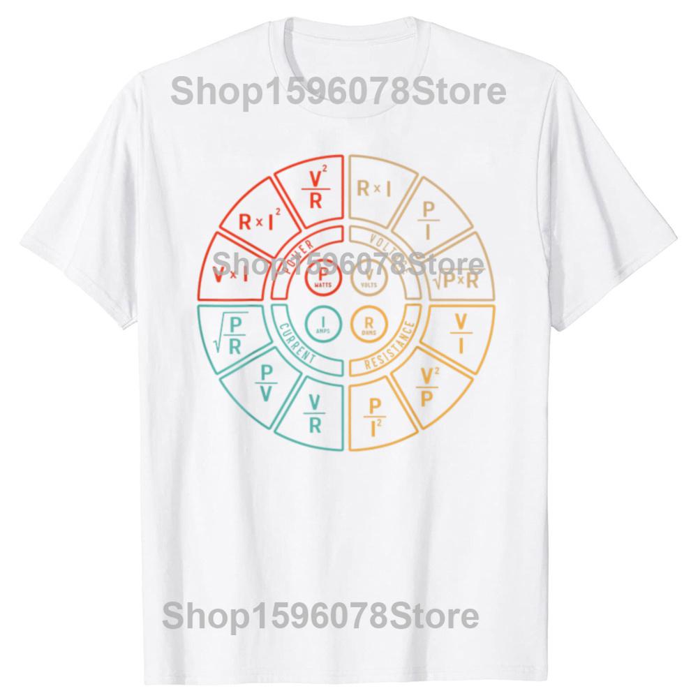 Ohms Law Diagram Electrical Engineer T Shirts Men Women Casual Comfortable Short Sleeve Tee Unisex T-Shirt in Colors and Sizes