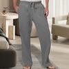 Мужские пляжные брюки, широкие прямые, тонкие, с боковыми карманами, эластичный пояс на шнурке, однотонные, для тренировок в спортзале, для бега, длинные брюки