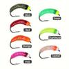 Bimoo Luminous Tungsten Bead Head Nymph  Fast Sinking Trout Fishing Lures Hook #8