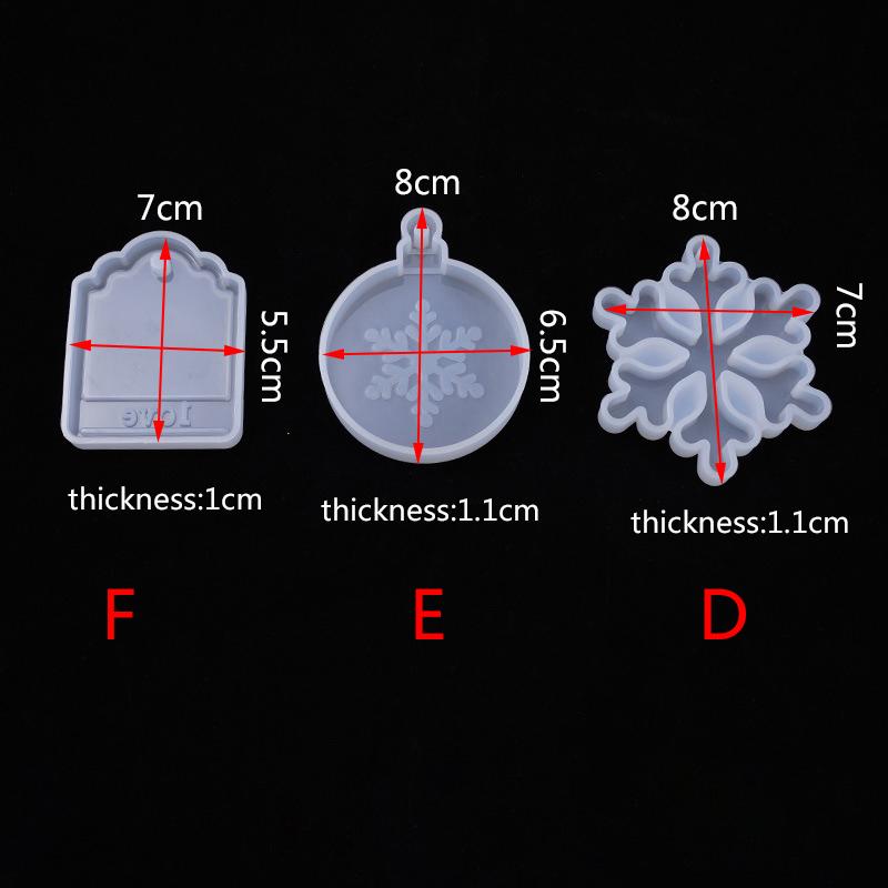 Рождественская елка DIY Смола Кристалл Эпоксидная форма Снежинка Лось Подвеска Сумка Украшение Смола Аромат Гипсовая штукатурка Силиконовая форма