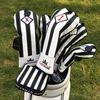 CRAFTSMAN Чехол для головки клюшки для гольфа Fairway Wood, для клюшки Fairway Wood, Продается отдельно, Чехол с вертикальными черно-белыми полосами, Легко надевается и снимается, Синтетический,