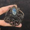 Azurite Malachite Pendant Copper Wire Wrapped Pendant Gemstone Handmade Pendant Copper Wire Wrap Jewelry Decent Octopus Pendant Gift For Him