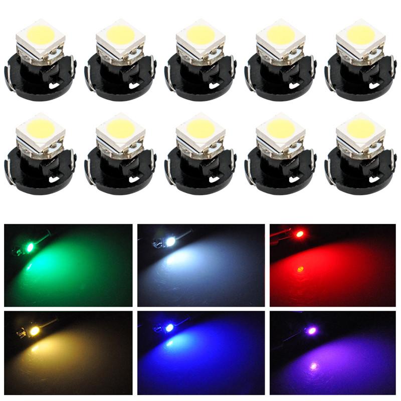 10 шт. T4.7 T4 5050 SMD светодиодная Neo Wedge Dashboard Instrument Cluster Light Fashion Car Panel Gauge Speedo Dash Bulb 7 Colors#294303
