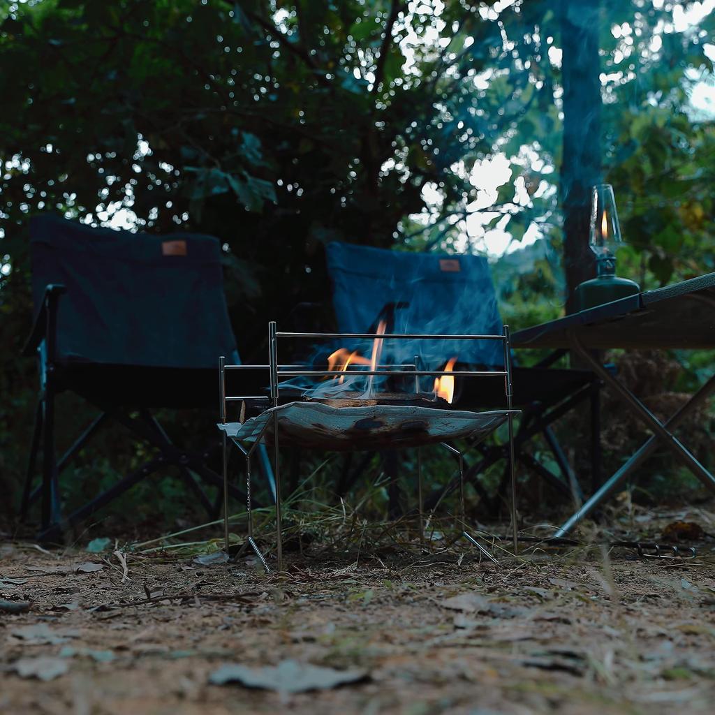 CAMPING MOON SOLO-202 B4-Type Соло гриль, Кострище, Огневая сетка, Полностью из нержавеющей стали 304 с холщовым чехлом
