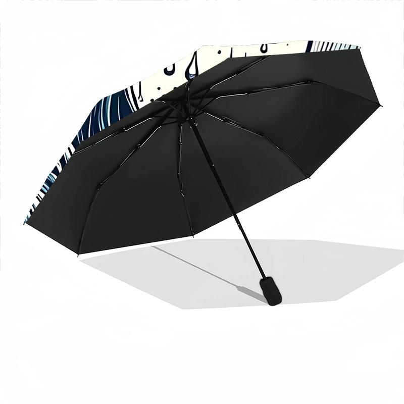 1pc Ocean Waves Auto Open/Close Umbrella, Portable Folding Umbrella for Travel, Themed Events,