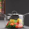 Modern High Borosilicate Glass Cooking Pot Transparent Milk Pot Glassware Soup Pot  Porridge