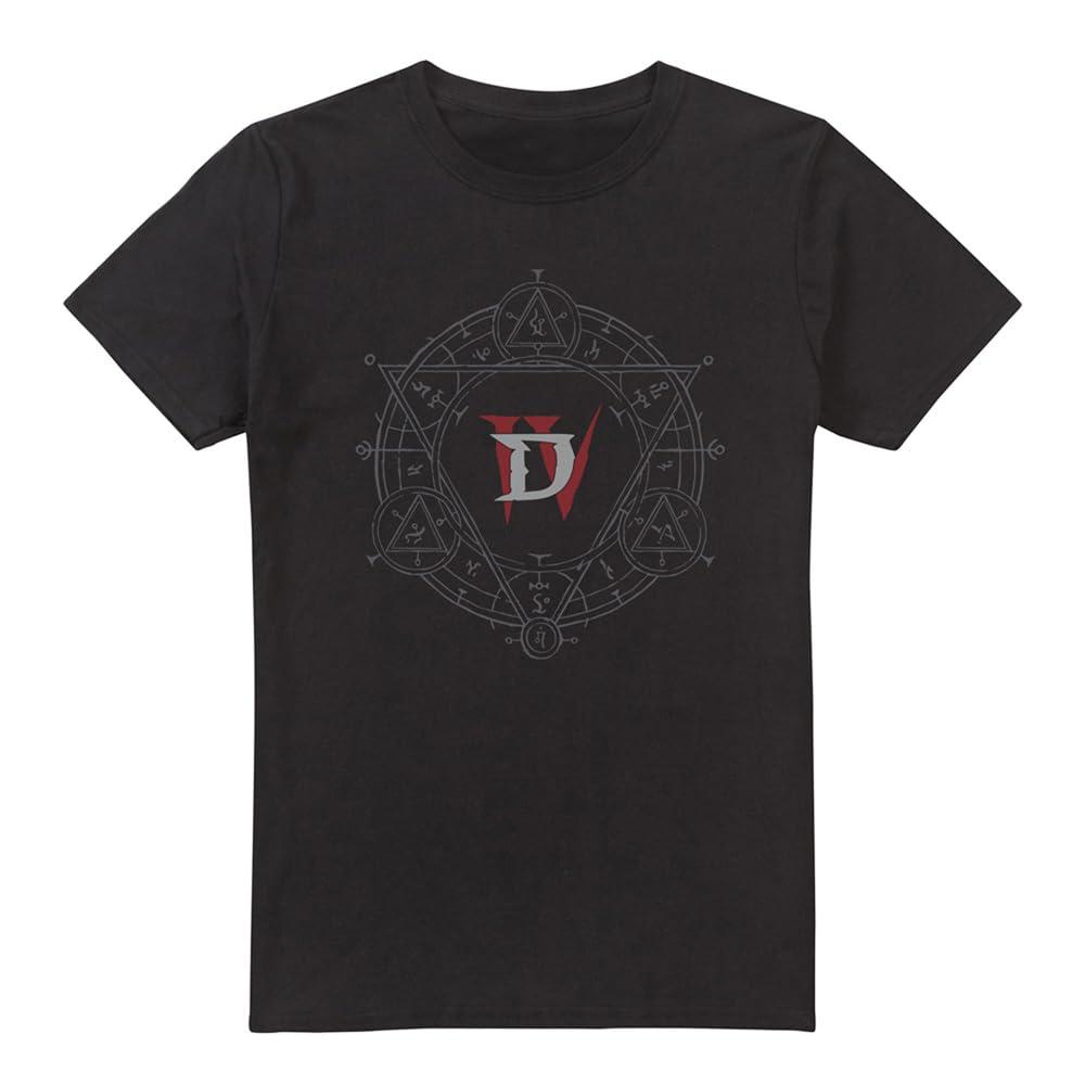 Diablo IV Mens Pentagram Logo T-Shirt