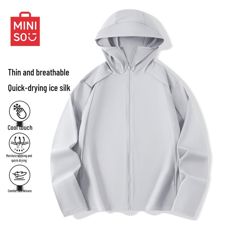 MINISO Men's UPF100+ Loose Fit Hooded Sun Protection Jacket