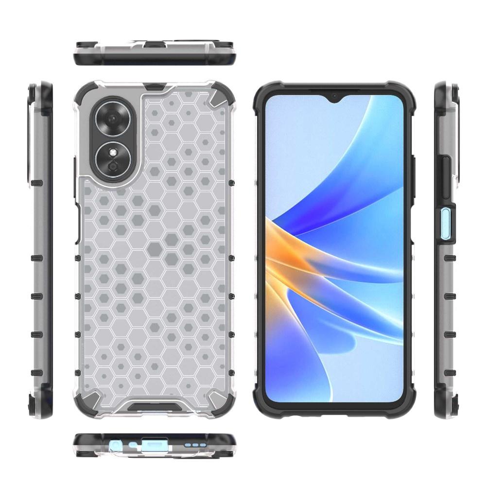 Бронированный чехол для Oppo A17, Соты, Серый