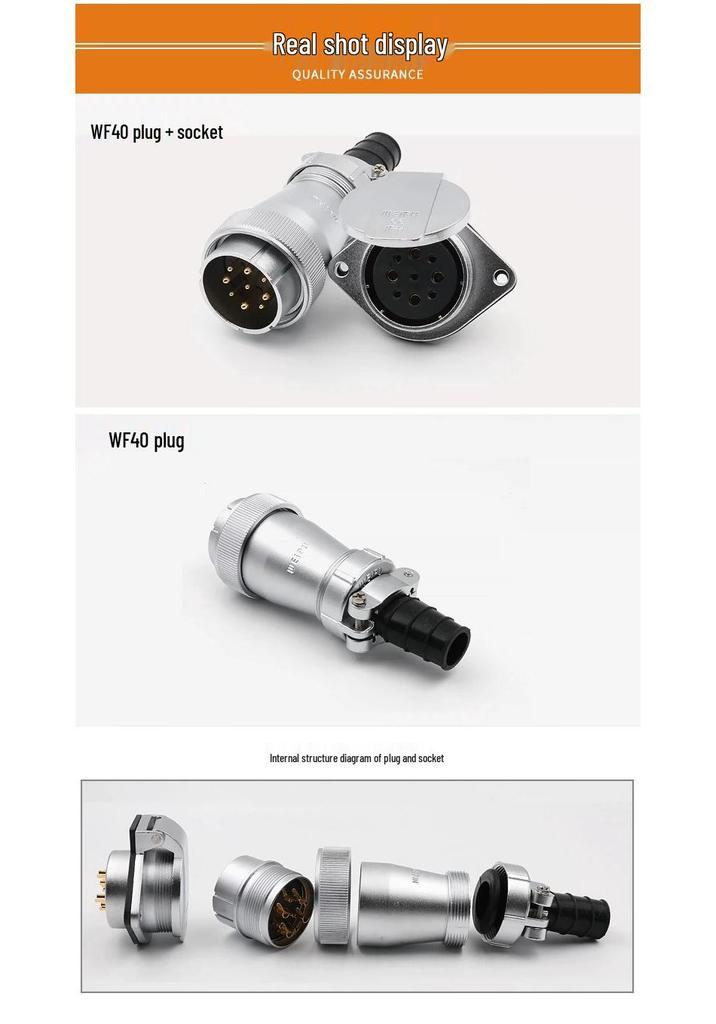Weipu WF40TIZI Core Waterproof IP67 Aviation Plug Set (Male & Female)