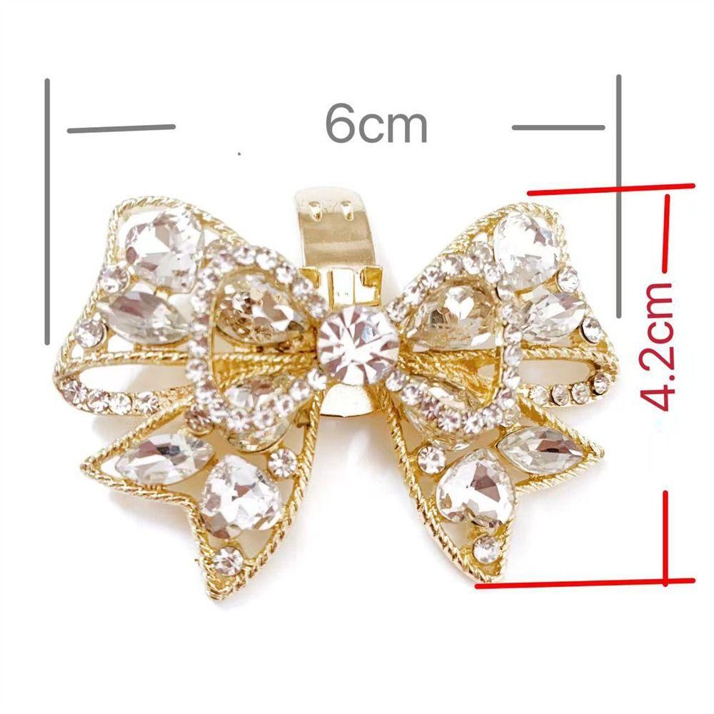 1 шт., зажимы для обуви с бантом, украшение для обуви невесты с кристаллами, роскошная пряжка с подвеской на высоком каблуке